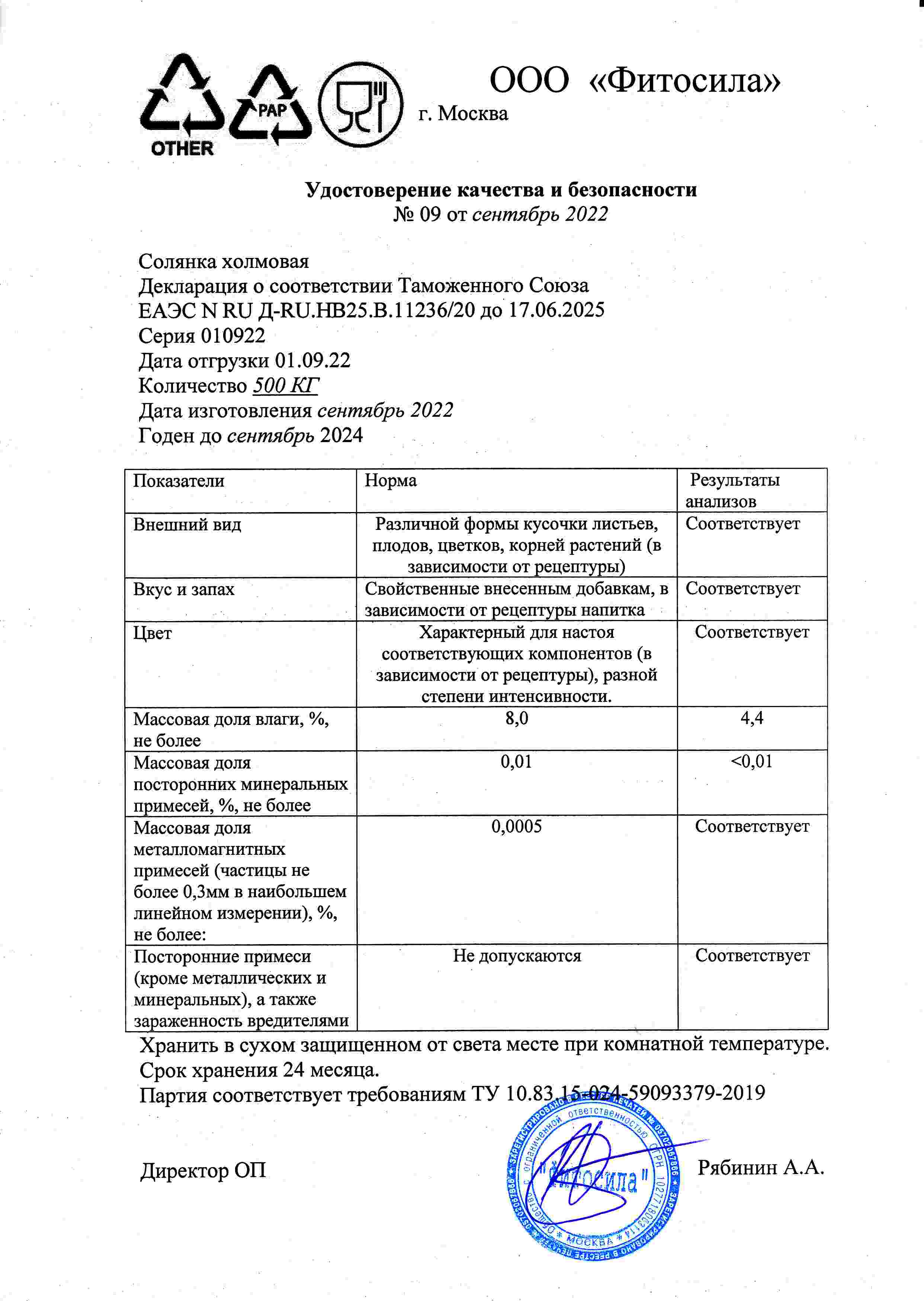 Паспорт №010922